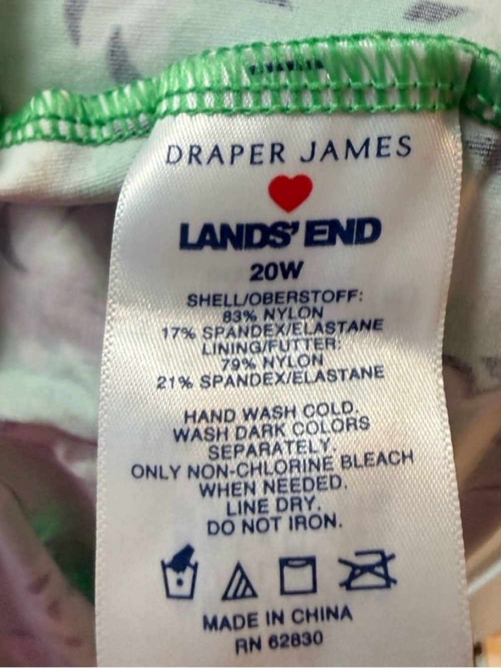 Draper James Green and White Floral Tie-Shoulder Camisole lands end - Picture 3 of 3